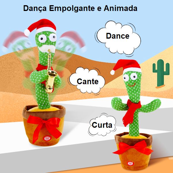 Cacto Dançante e Falante - Toca Músicas e Repete a Fala