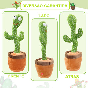 Cacto Dançante e Falante - Toca Músicas e Repete a Fala