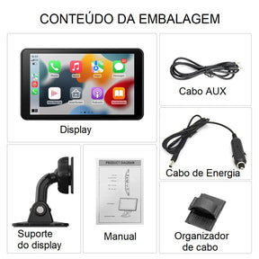 Central Multimídia Universal Portátil NAVPRO