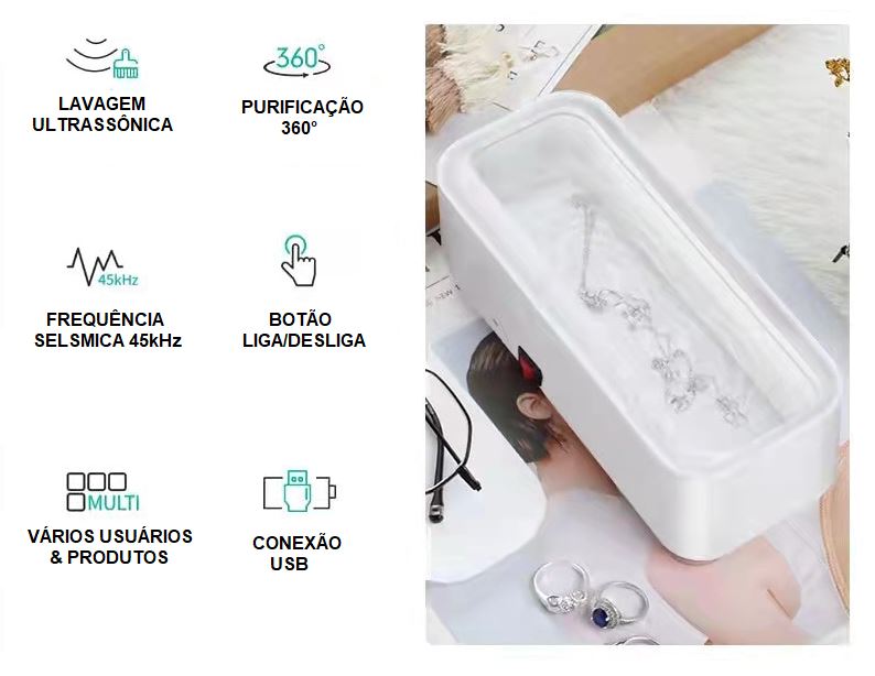 Limpador Ultrassônico Multifuncional